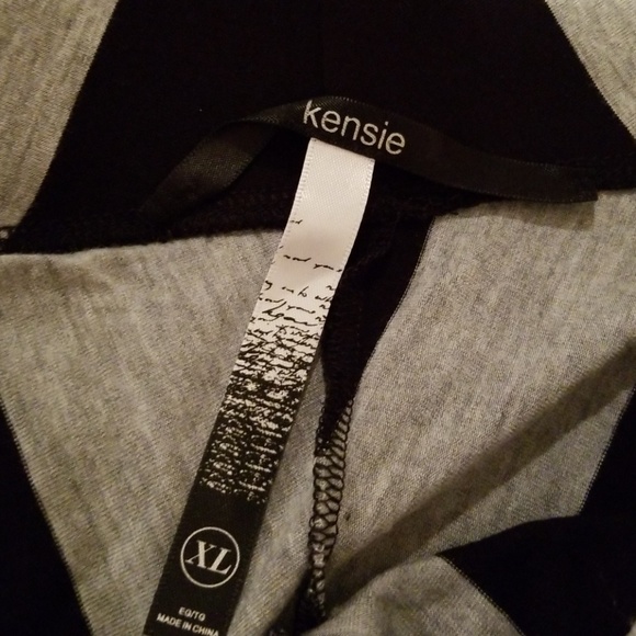 Kensie Maxi Skirt grey/black stripe - Picture 2 of 3